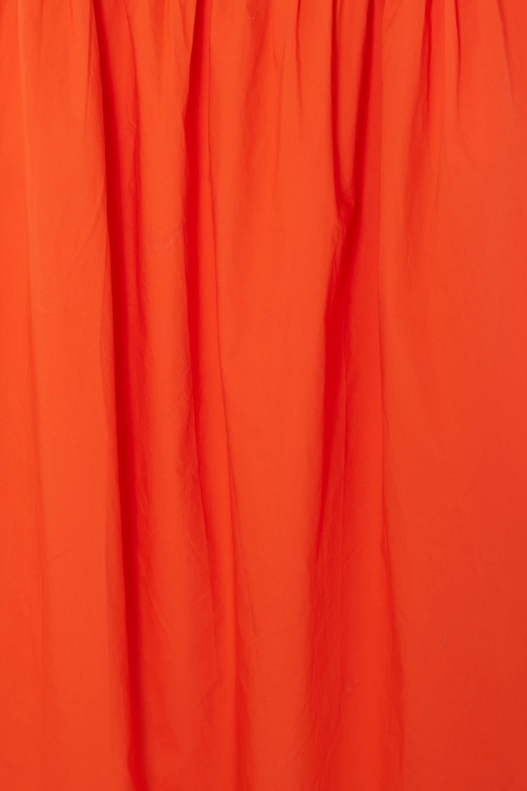 Tomato Red Strapless Mid Dress