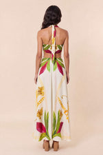 Abstract Printed Crop Top And Skirt Two-Piece Set